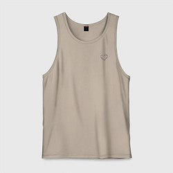 Майка мужская хлопок Sancta sanctorum, цвет: миндальный