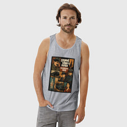 Майка мужская хлопок GTA: Moscow 1940, цвет: меланж — фото 2