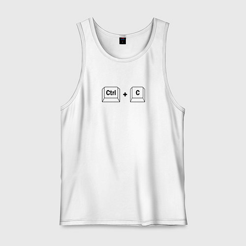 Мужская майка Ctrl C, копировать / Белый – фото 1