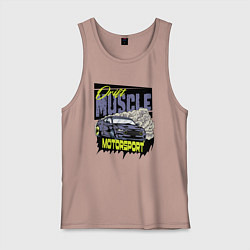 Майка мужская хлопок Drift muscle, цвет: пыльно-розовый