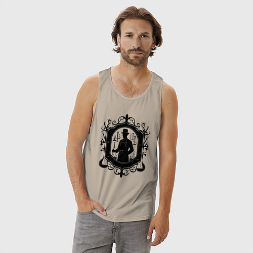 Мужская майка Фармацевт в лаборатории / Миндальный – фото 3