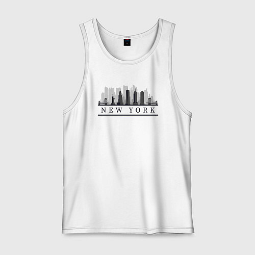 Мужская майка Город Нью-Йорк / Белый – фото 1