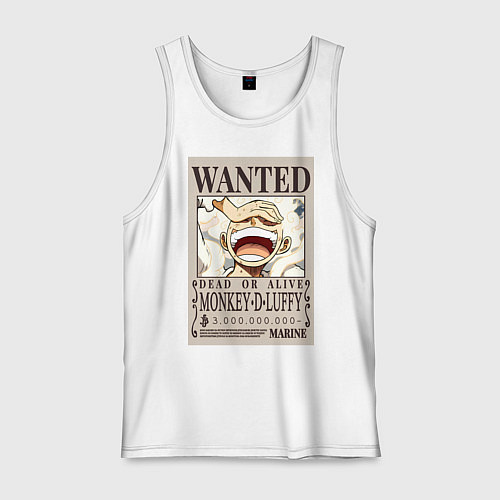 Мужская майка Луффи гир 5 / Белый – фото 1