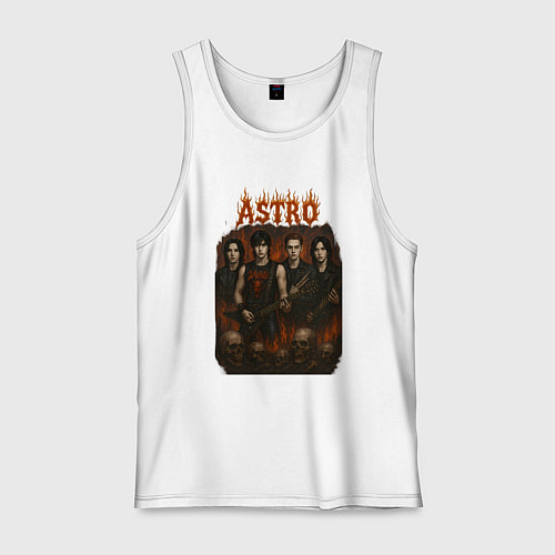Мужская майка Astro в стиле хэви метал / Белый – фото 1