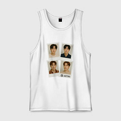 Майка мужская хлопок Astro фотографии, цвет: белый