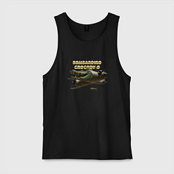 Майка мужская хлопок Bombardino Crocodillo, цвет: черный