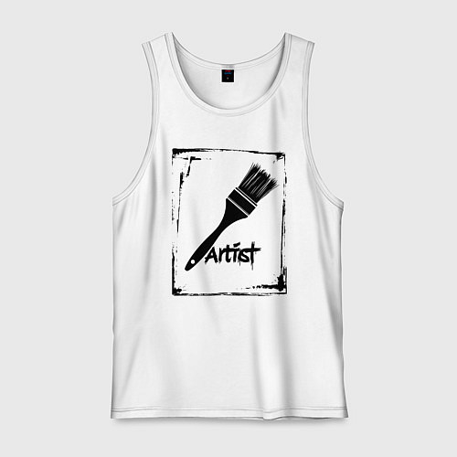 Мужская майка Кисть художника / Белый – фото 1