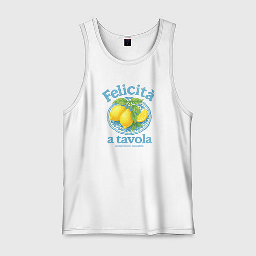 Мужская майка Felicita a tavola / Белый – фото 1