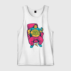 Майка мужская хлопок Знаешь, я так соскуфился, цвет: белый