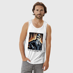 Майка мужская хлопок Бендер - мафия бессмертна, цвет: белый — фото 2