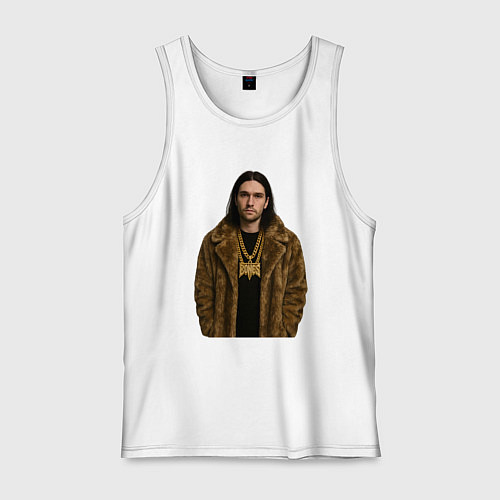 Мужская майка Bones в шубе / Белый – фото 1