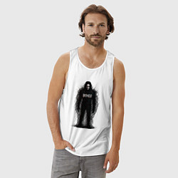 Майка мужская хлопок Bones horror style, цвет: белый — фото 2