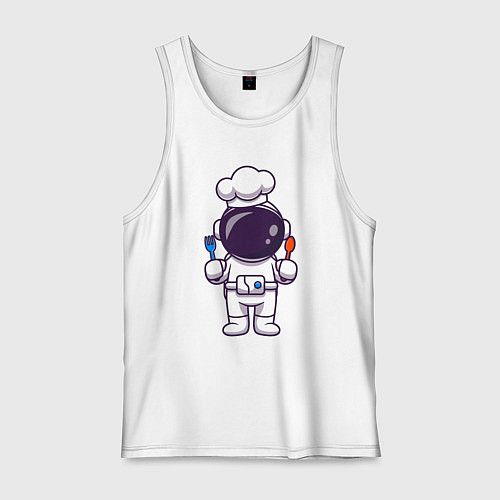 Мужская майка Космонавт поварёнок / Белый – фото 1