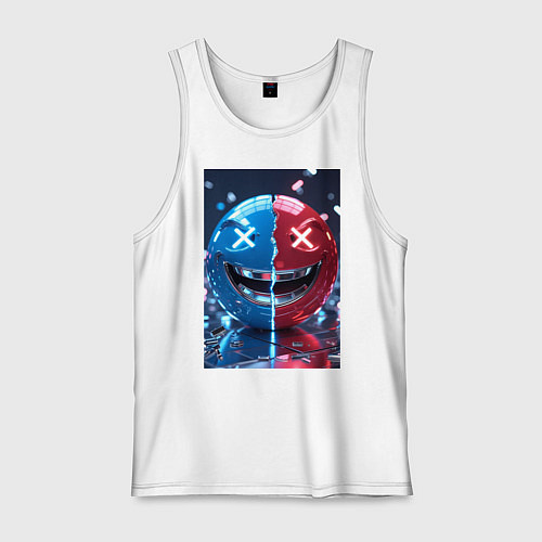 Мужская майка Смайлик твоего переменного настроения / Белый – фото 1