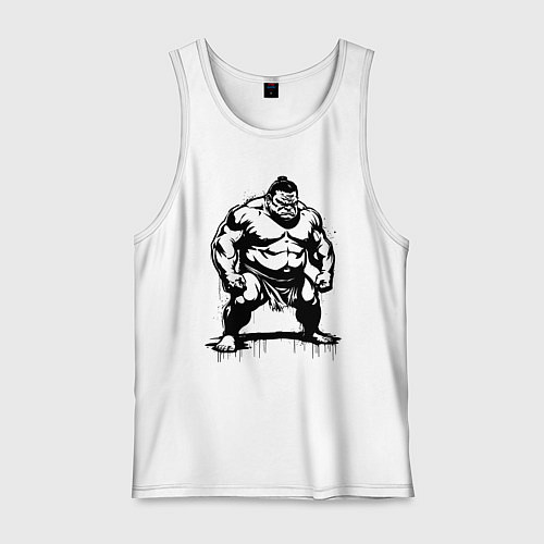 Мужская майка Грозный сумоист / Белый – фото 1