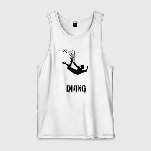 Мужская майка Diving прыжки в воду / Белый – фото 1