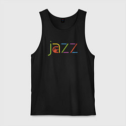 Майка мужская хлопок Color of jazz, цвет: черный