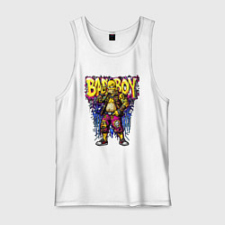 Майка мужская хлопок Гомер бед бой, цвет: белый