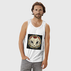 Майка мужская хлопок Радужный Дандадан, цвет: белый — фото 2