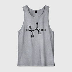 Майка мужская хлопок Химическая формула спирт, цвет: меланж