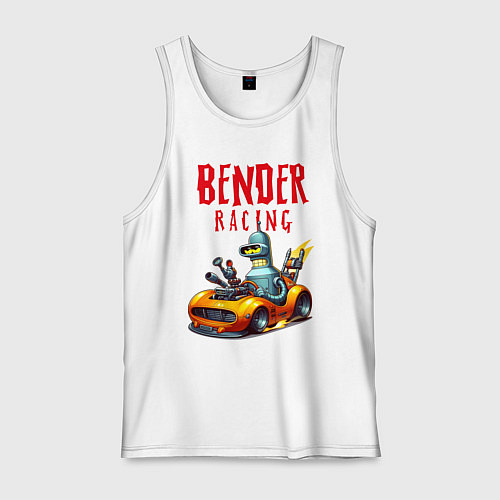 Мужская майка Bender racing - ai art fantasy / Белый – фото 1