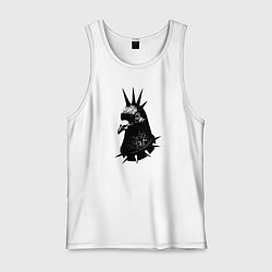 Майка мужская хлопок Панк голубь, цвет: белый