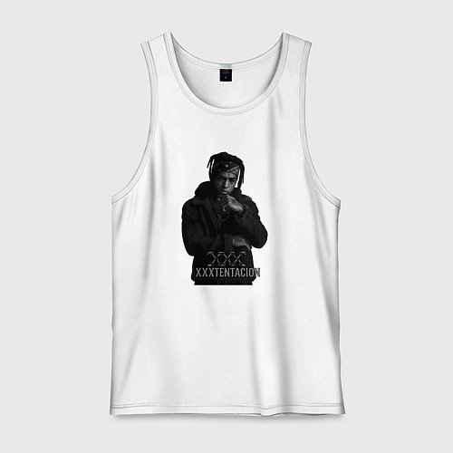 Мужская майка XXXTentacion грустный / Белый – фото 1