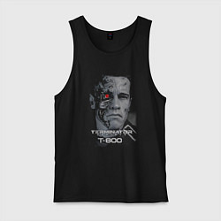 Майка мужская хлопок Терминатор Т800, цвет: черный
