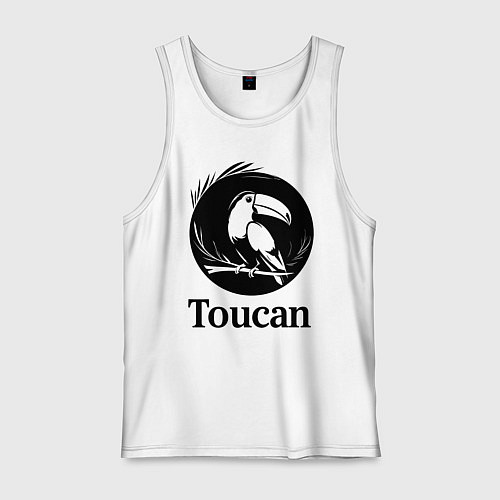 Мужская майка Тукан в круге / Белый – фото 1