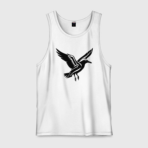 Мужская майка Летящая чайка / Белый – фото 1