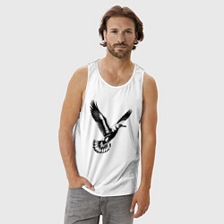 Майка мужская хлопок Полет чайки, цвет: белый — фото 2