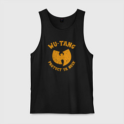 Майка мужская хлопок Wu-Tang protect ya neck, цвет: черный