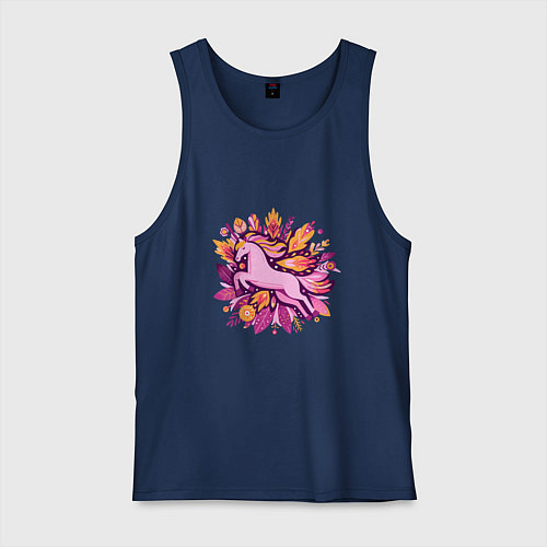 Мужская майка Розовая пони / Тёмно-синий – фото 1