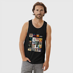 Майка мужская хлопок Skillet - обложки, цвет: черный — фото 2