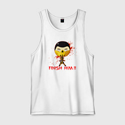 Майка мужская хлопок Scorpion finish him, цвет: белый