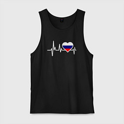 Мужская майка Российский пульс