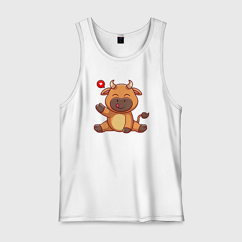 Мужская майка Корова милашка / Белый – фото 1