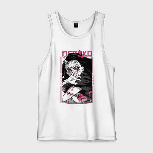 Мужская майка Клинок, рассекающий демонов, Незуко / Белый – фото 1