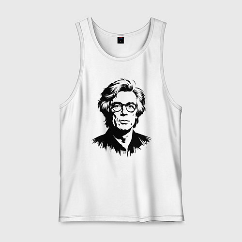 Мужская майка Энди Уорхол черный портрет / Белый – фото 1