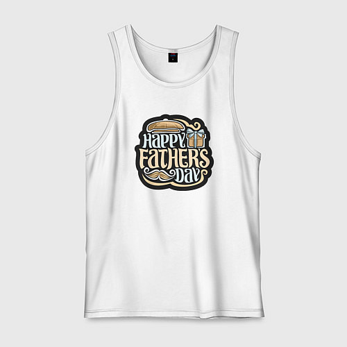 Мужская майка Счастливого дня отца / Белый – фото 1