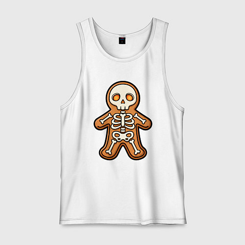 Мужская майка Скелет печеньки / Белый – фото 1