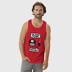 Майка мужская хлопок Я твой отец, цвет: красный — фото 2