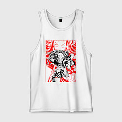 Майка мужская хлопок Клинок рассекающий демонов Незуко портрет, цвет: белый