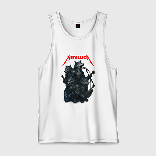 Мужская майка Metallica волки / Белый – фото 1