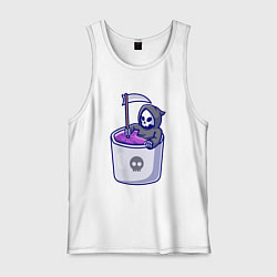 Майка мужская хлопок Ванна смерти, цвет: белый