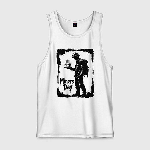 Мужская майка Шахтерский праздник / Белый – фото 1