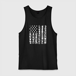 Майка мужская хлопок USA style, цвет: черный