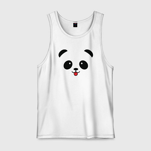 Мужская майка Весёлая панда / Белый – фото 1
