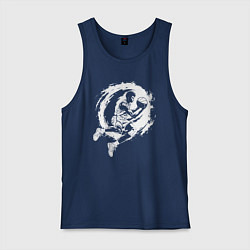 Майка мужская хлопок Динамика баскетбола аниме, цвет: тёмно-синий