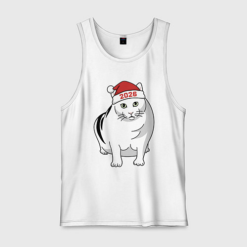 Мужская майка Мемный кот Бендер - 2026 / Белый – фото 1